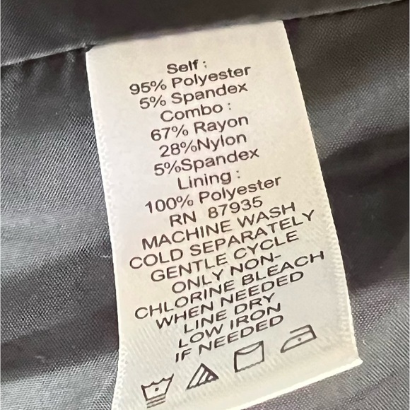 LOGO Blazer Jacket Lined Floral Print Quilted Business Casual Black Coat Long - Picture 5 of 8